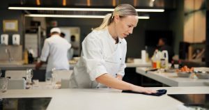 culinary professional cleaning and sanitizing professional kitchen
